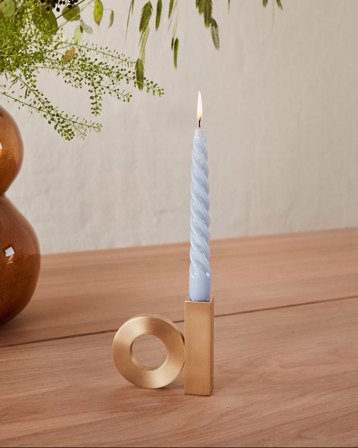 Baari - Porta candela in ottone massiccio