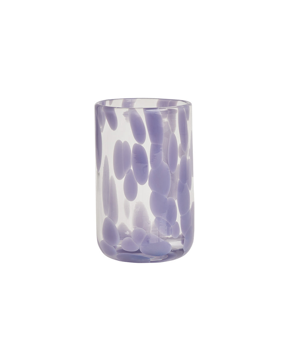 Jali - bicchiere in vetro maculato lilla