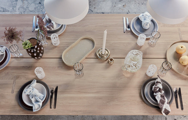 Jali - Brocca per acqua in vetro trasparente maculato bianco