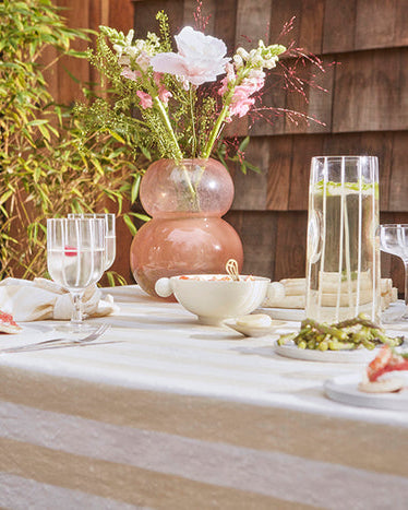 Mizu - Confezione da 2 bicchieri da vino in vetro trasparente a righe