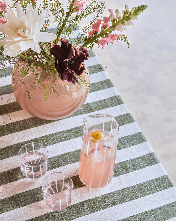 Mizu - Brocca in vetro trasparente a righe