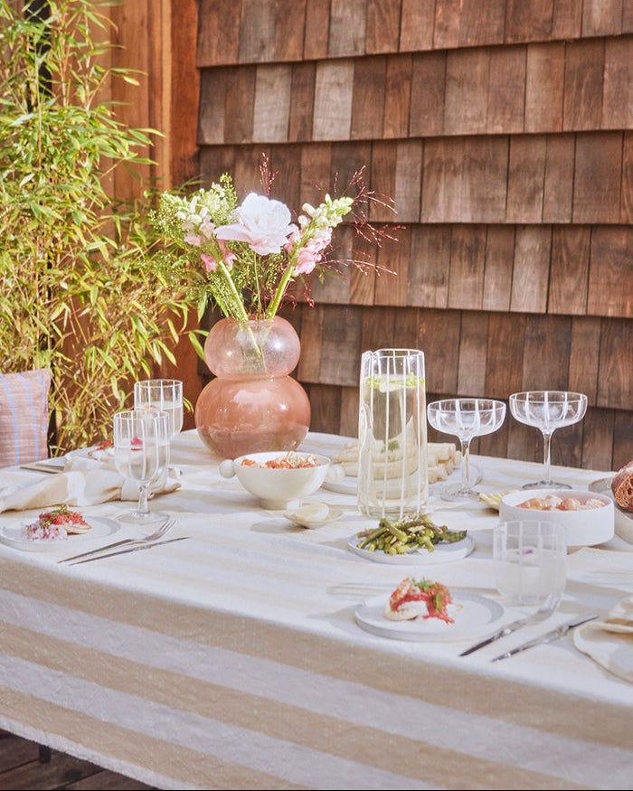 Mizu - Brocca in vetro trasparente a righe