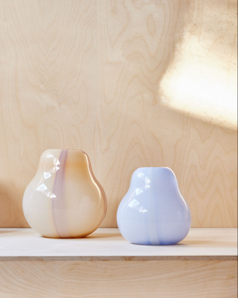 Kojo - Vaso in vetro soffiato rosa, grande