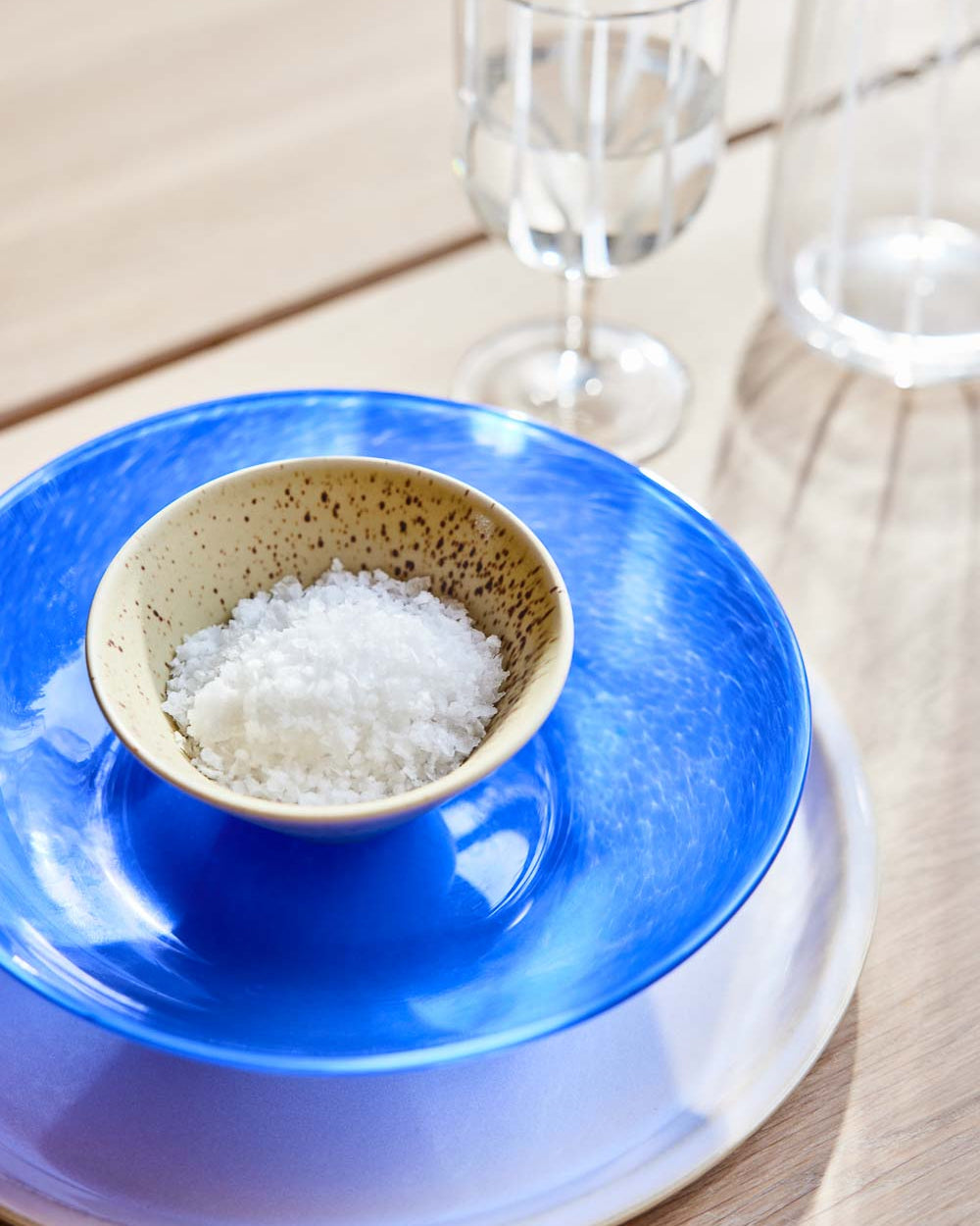 Kojo - Ciotola grande in vetro soffiato blu