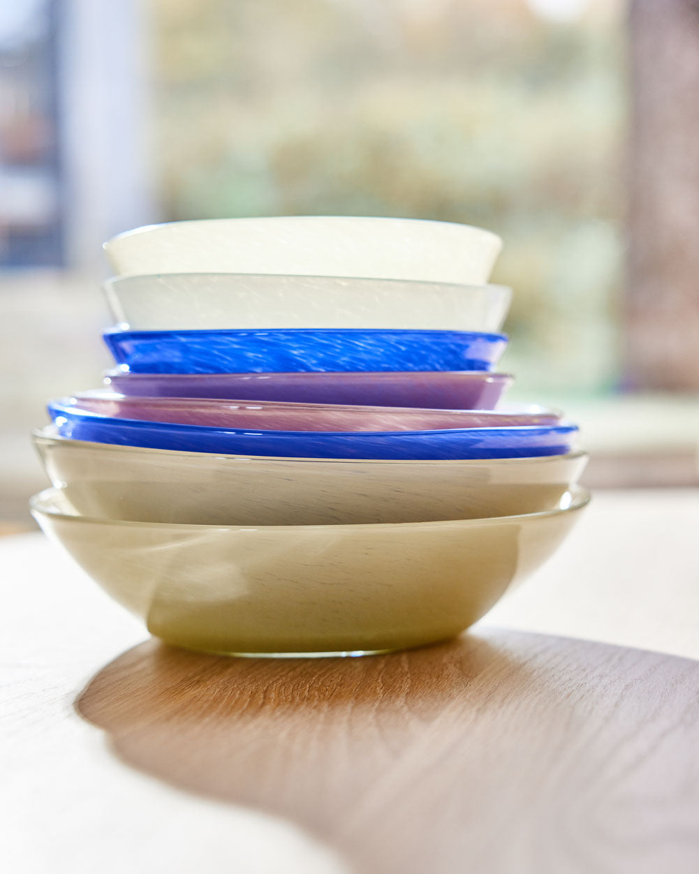 Kojo - Ciotola grande in vetro soffiato blu