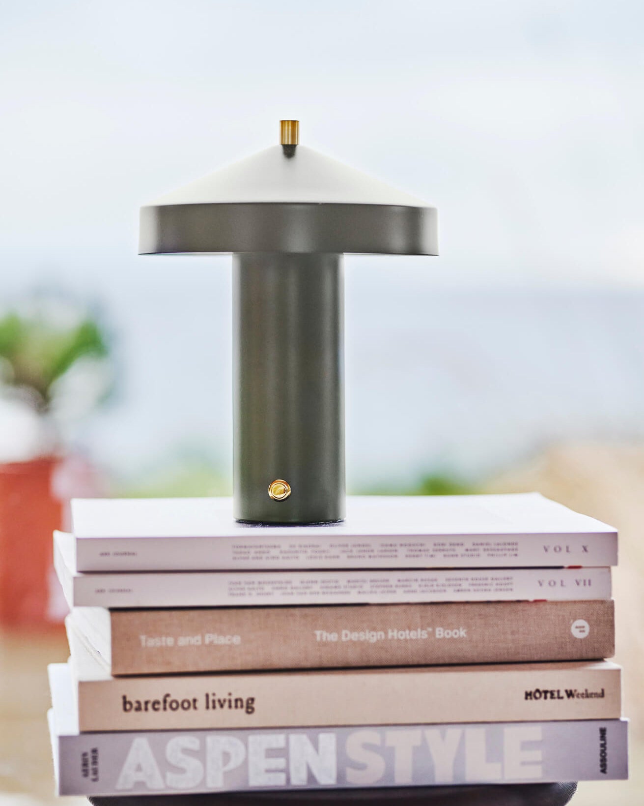 Hatto S - Lampada da tavolo portatile, verde