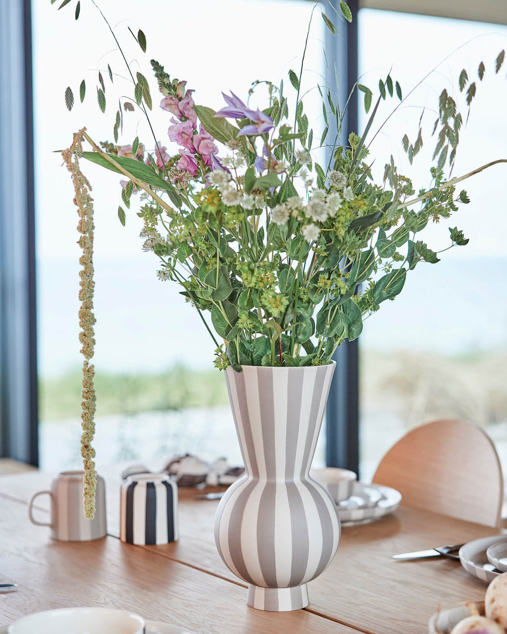 Toppu - Vaso rotondo a righe