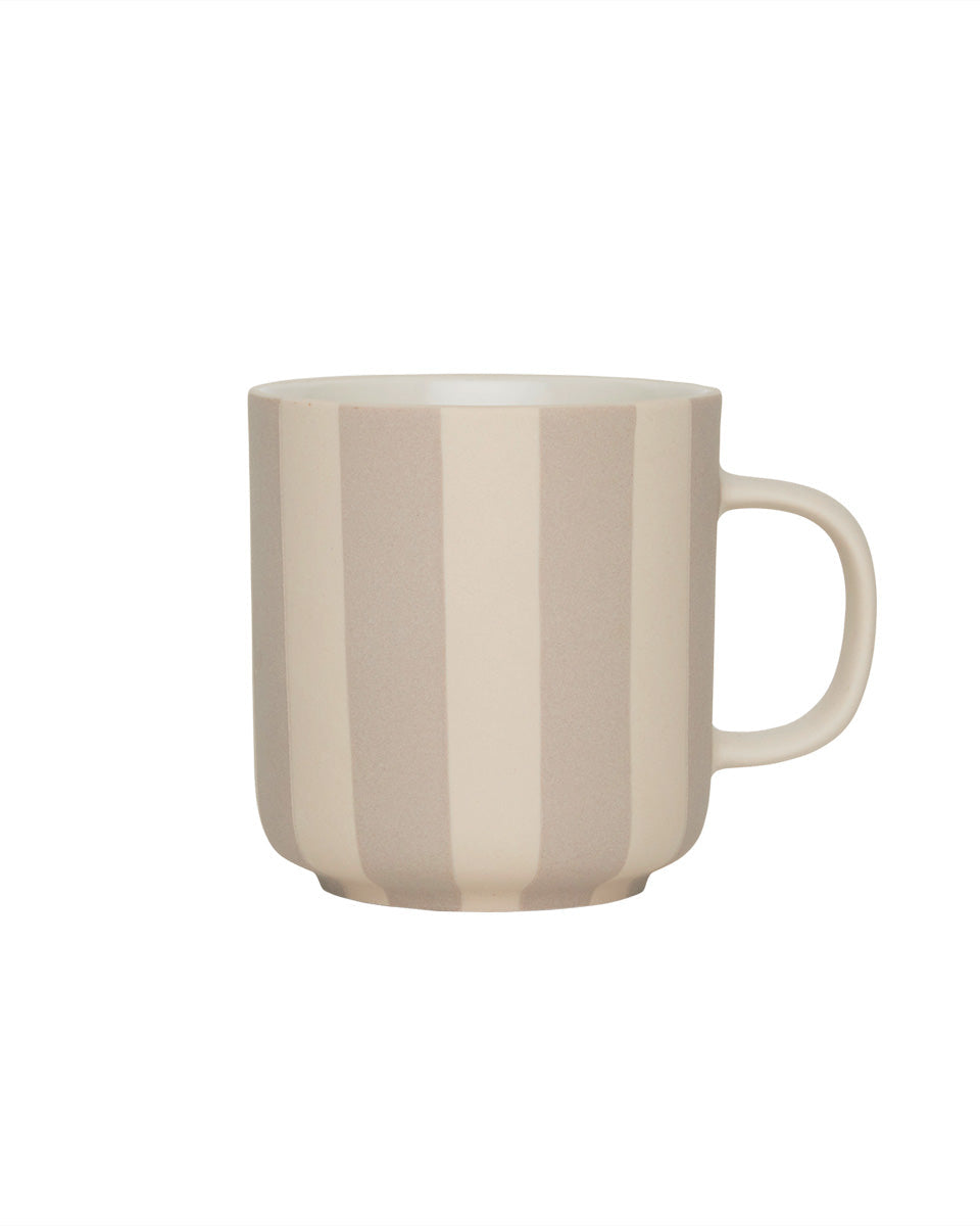 Toppu - Tazza in ceramica a righe beige