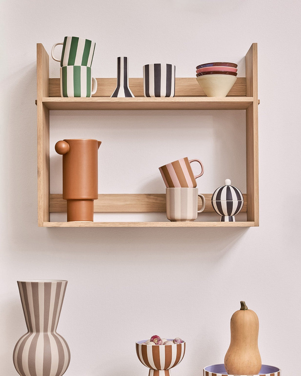 Toppu - Tazza a righe verdi