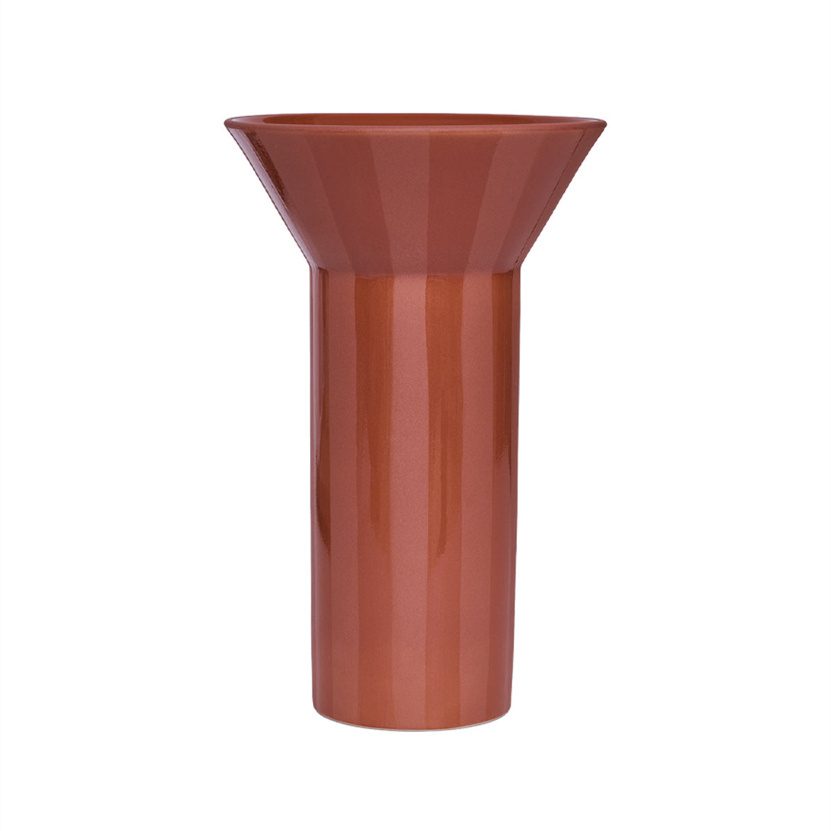 Luonto - vaso in ceramica a righe verticali