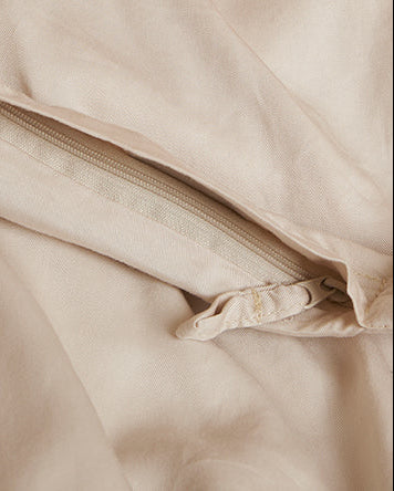 Tencel Twill - copripiumino singolo in tencel beige, 140 x 220