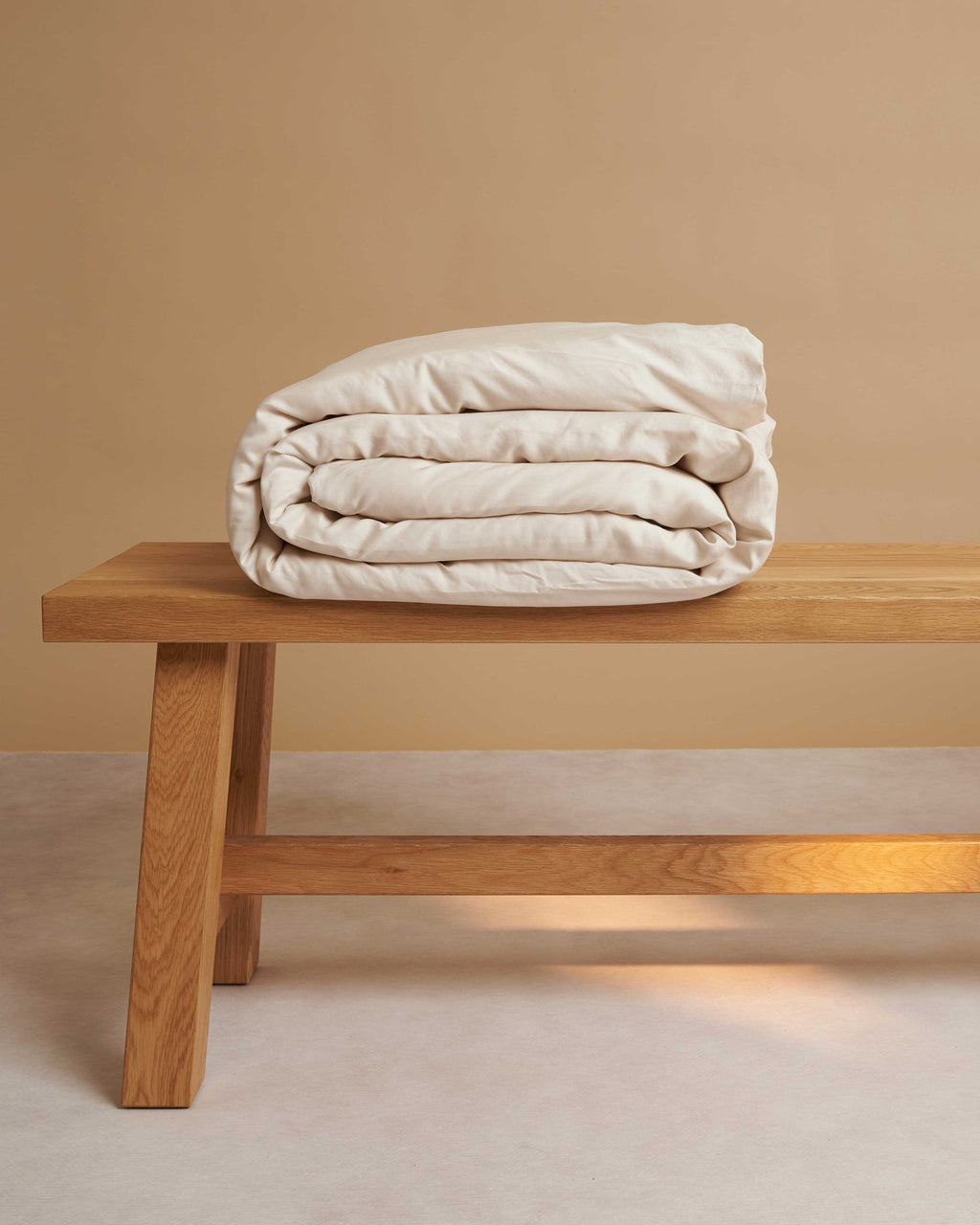 Tencel Twill - copripiumino singolo in tencel beige, 140 x 220