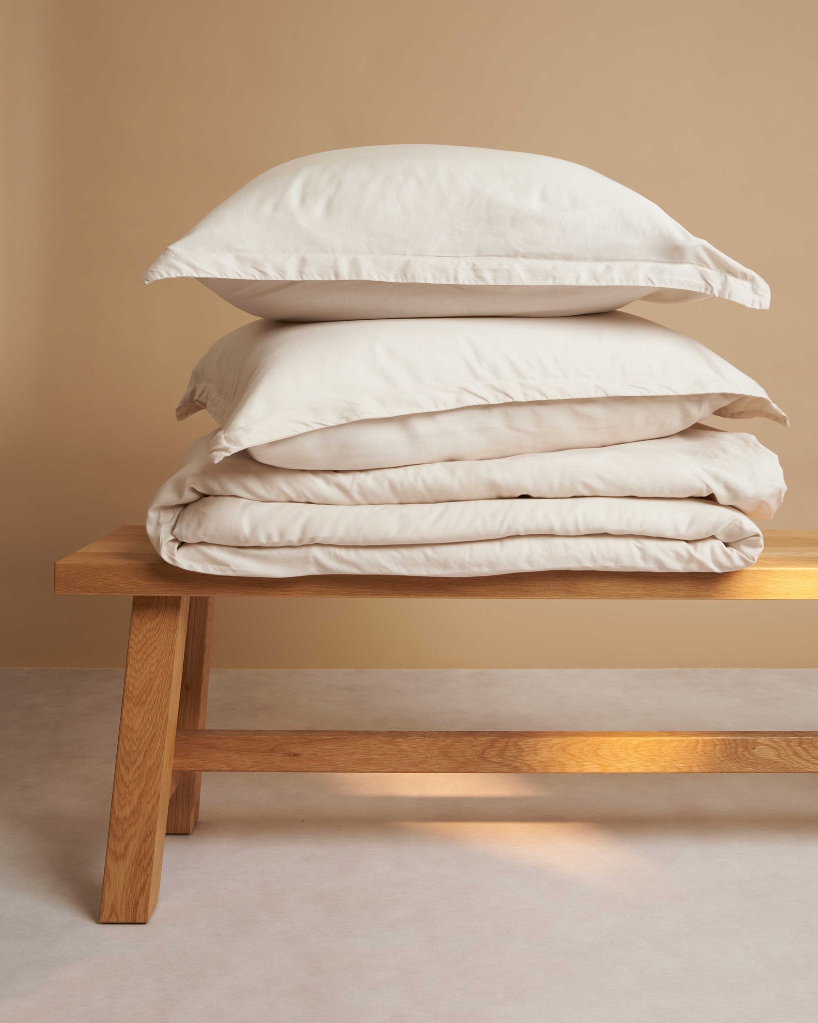 Tencel Twill - copripiumino in tencel beige, 240 x 220