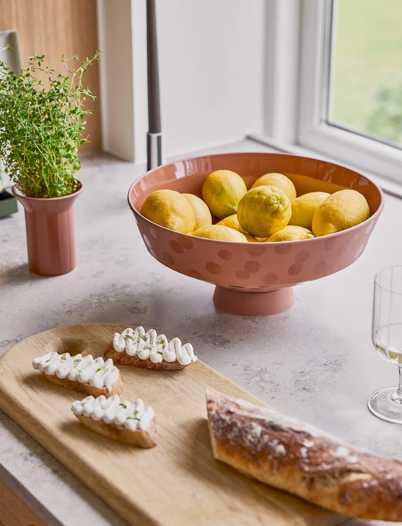 Luonto - Ciotola Grande in ceramica a pois