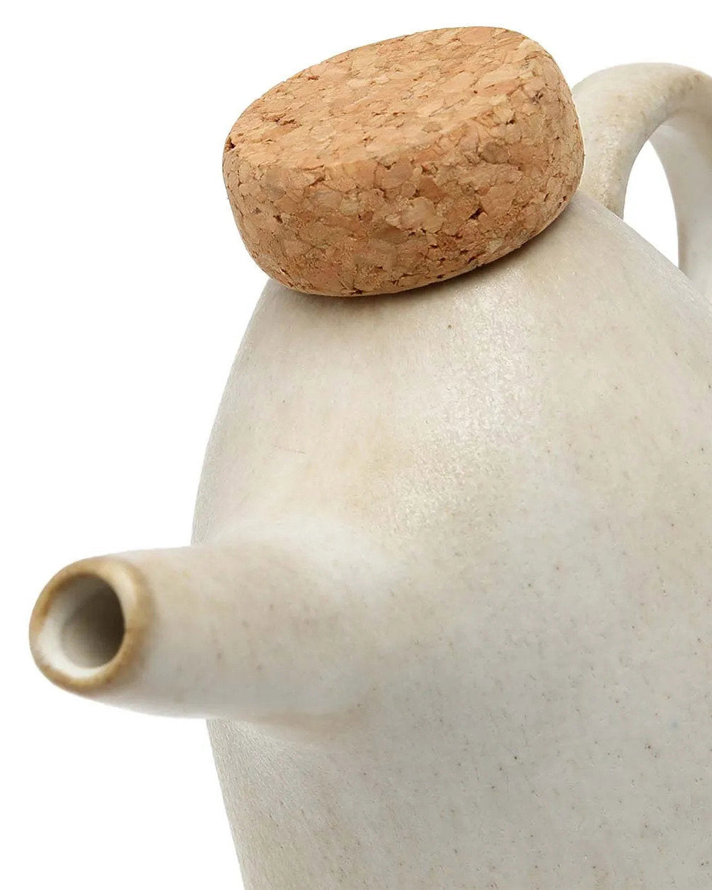 Olive 78 - Bottiglia per l'olio in ceramica smaltata bianca