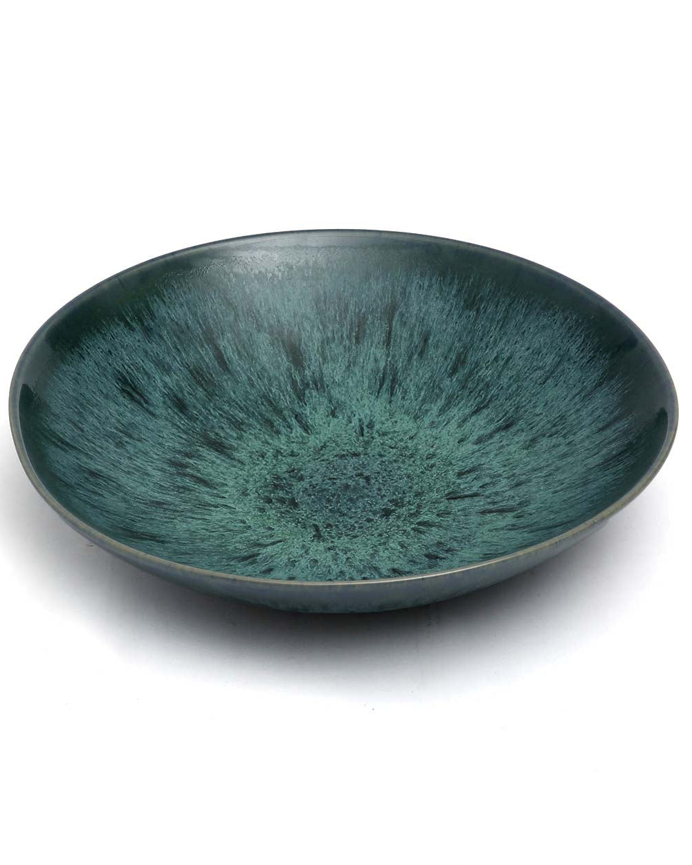 The Aqua - Piatto da pasta in ceramica portoghese aquamarina