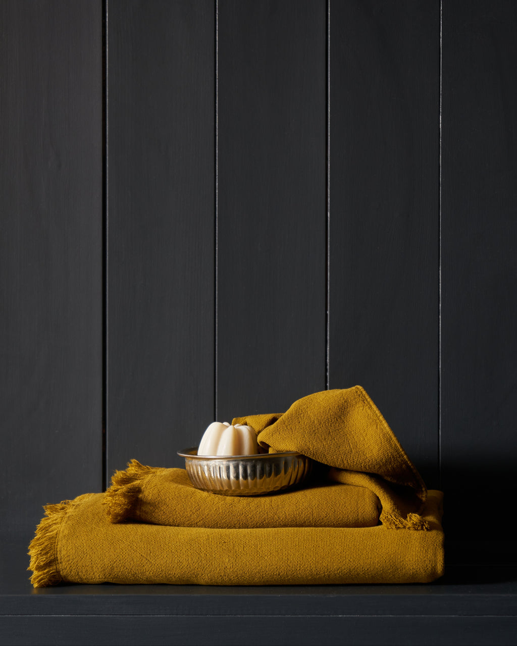 Luna - Set di 2 asciugamani ospite in cotone bio. marrone, 50 X 30