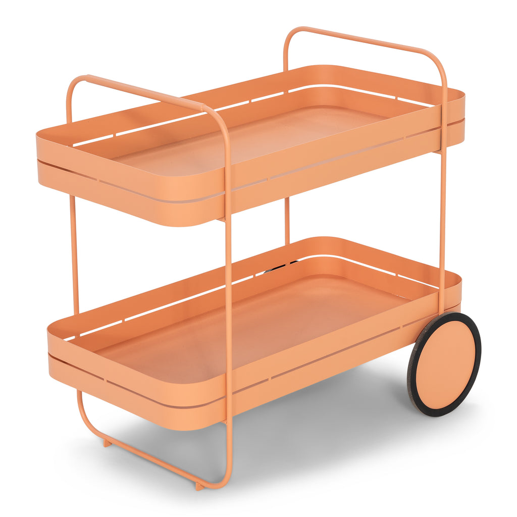 Gin e trolley - carrello bar in metallo color terracotta