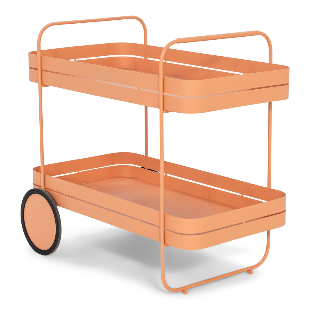 Gin e trolley - carrello bar in metallo color terracotta