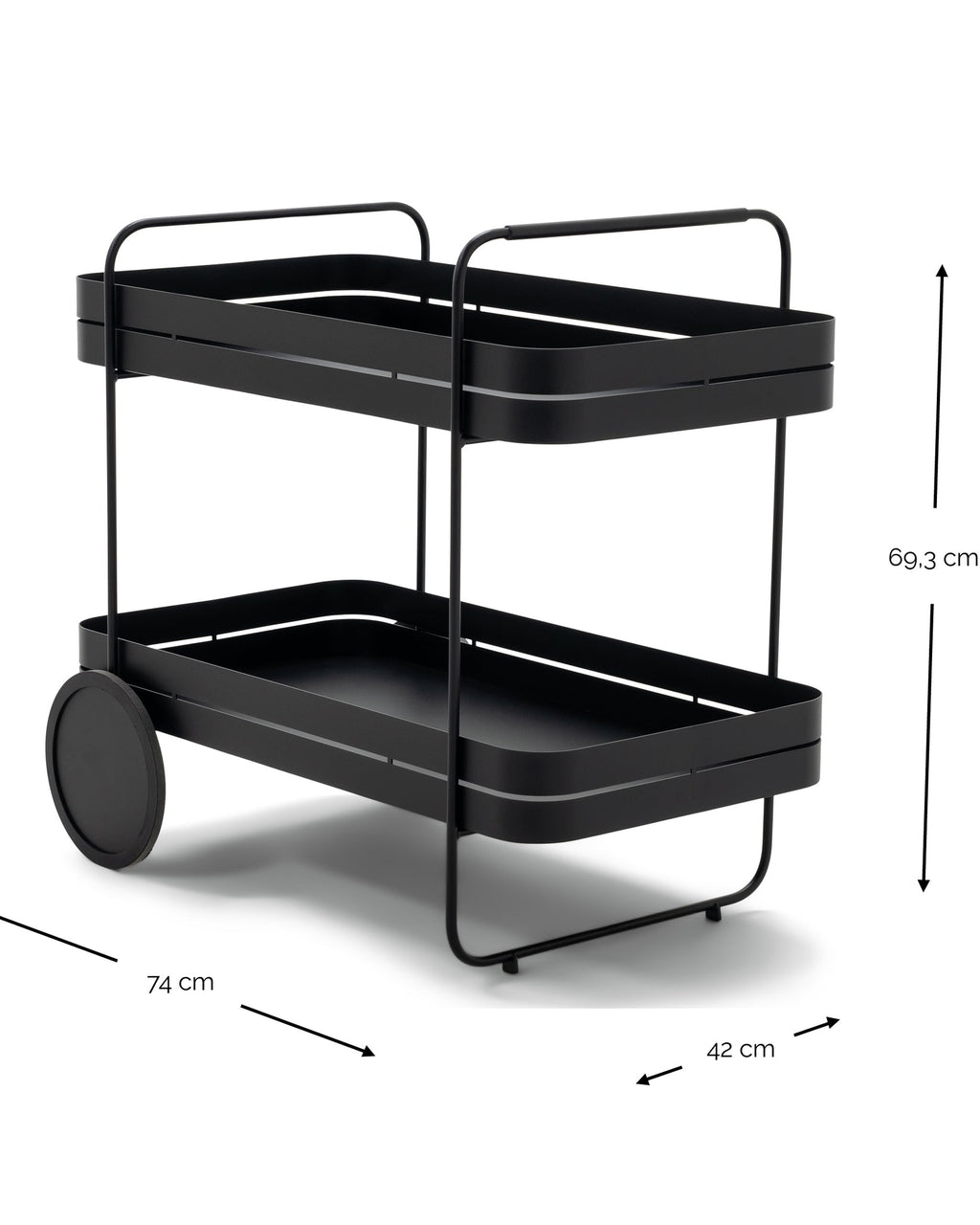 Gin e trolley - carrello bar in metallo color terracotta