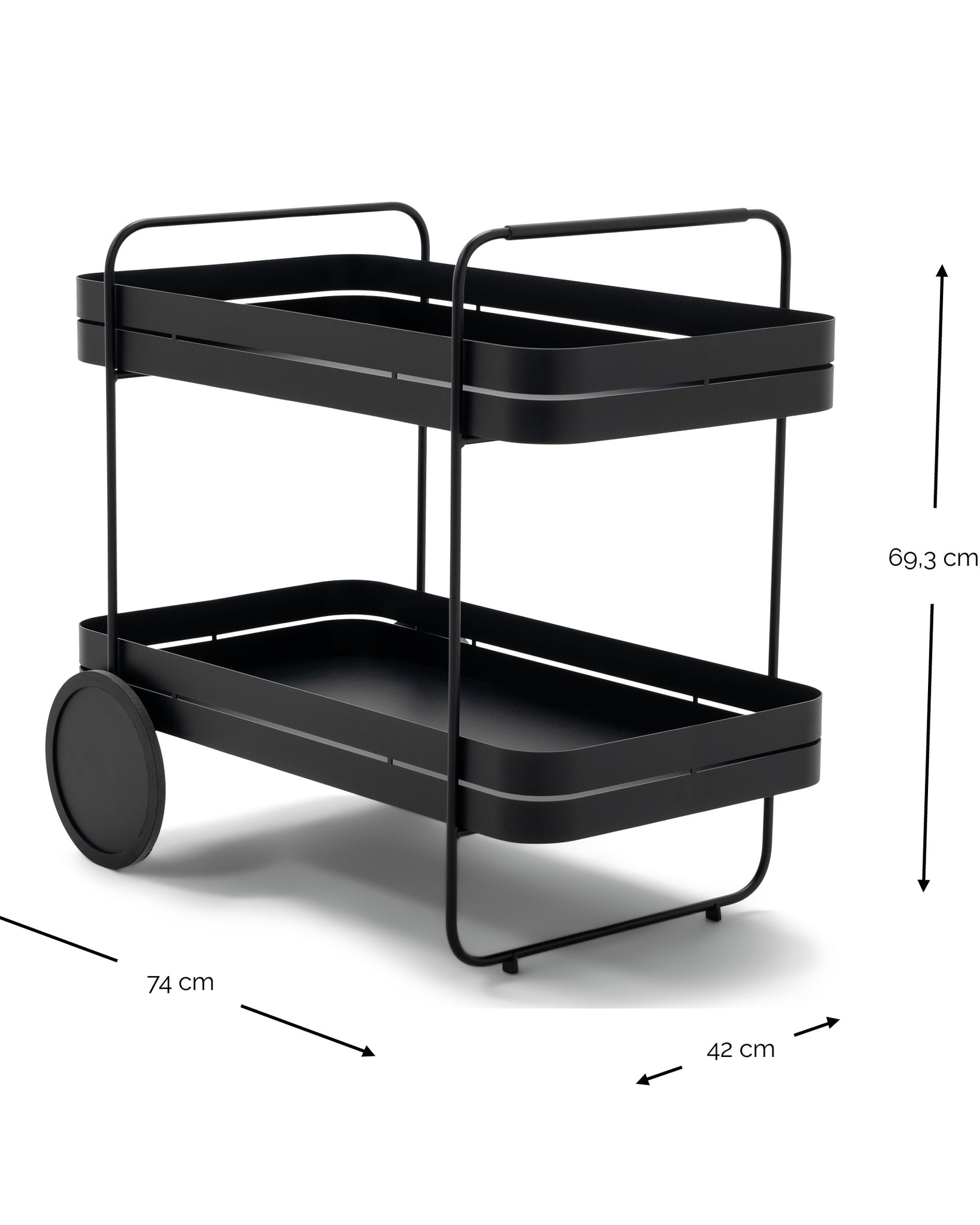 Gin e trolley - carrello bar in metallo color terracotta