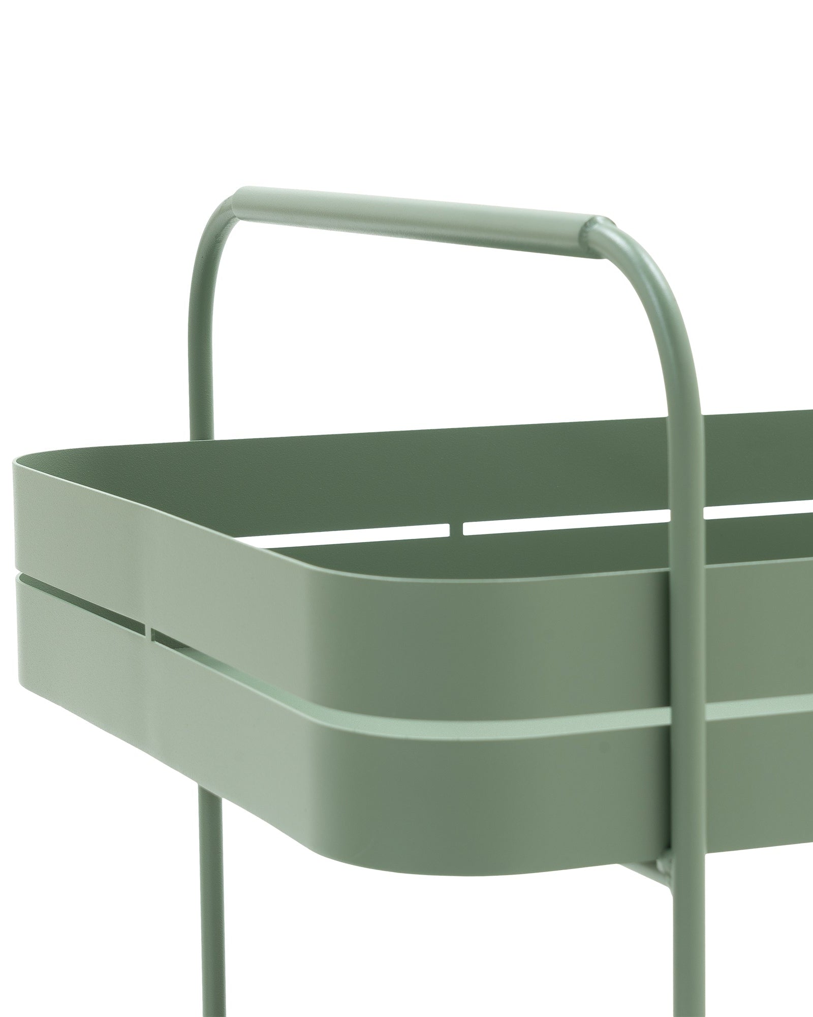 Gin e trolley - carrello bar in acciaio verde polvere