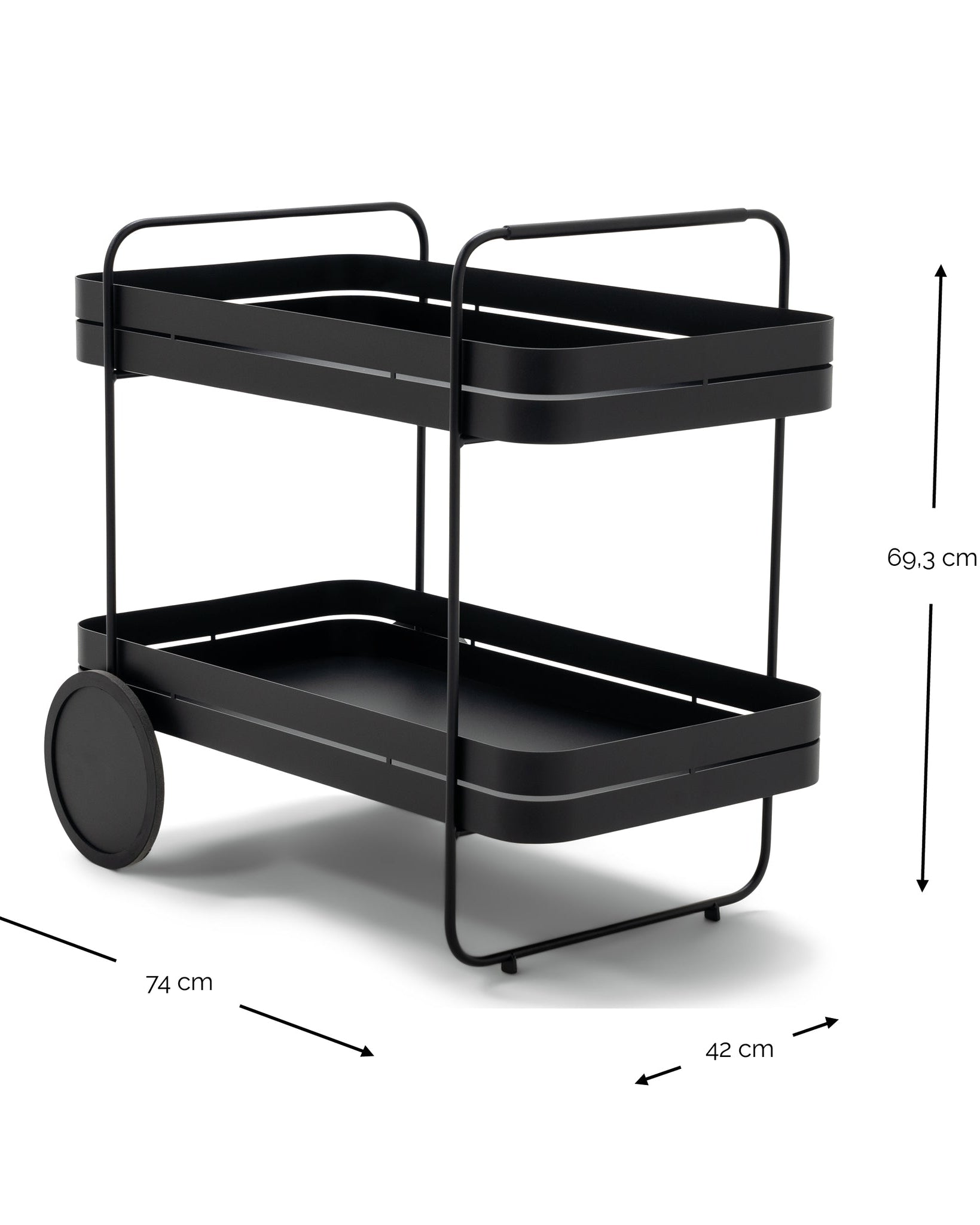 Gin e trolley - carrello bar in metallo grigio tortora