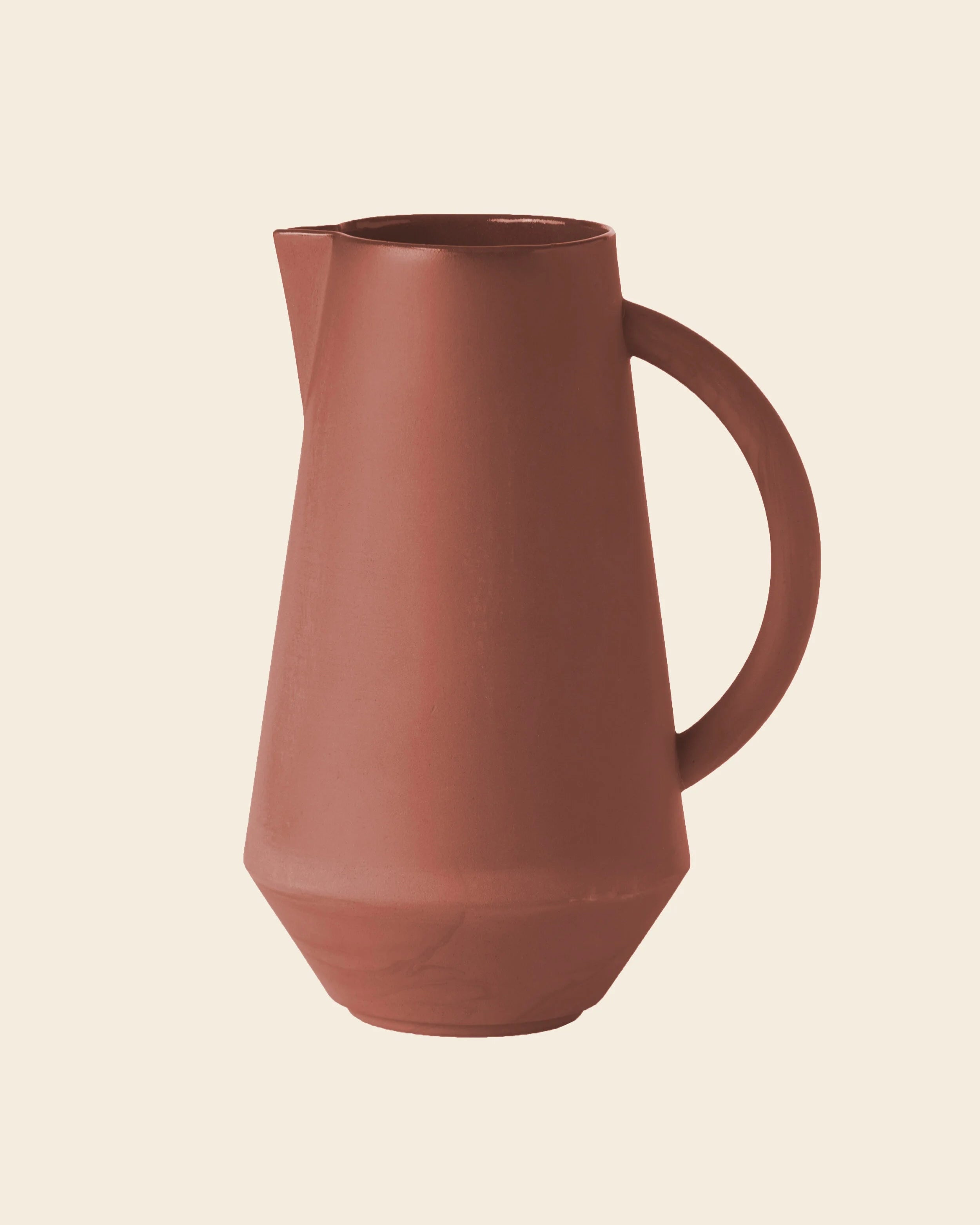 Unison - Caraffa in ceramica rosso cannella