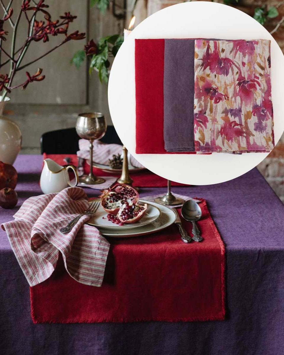 Come abbinare le tovagliette rosse