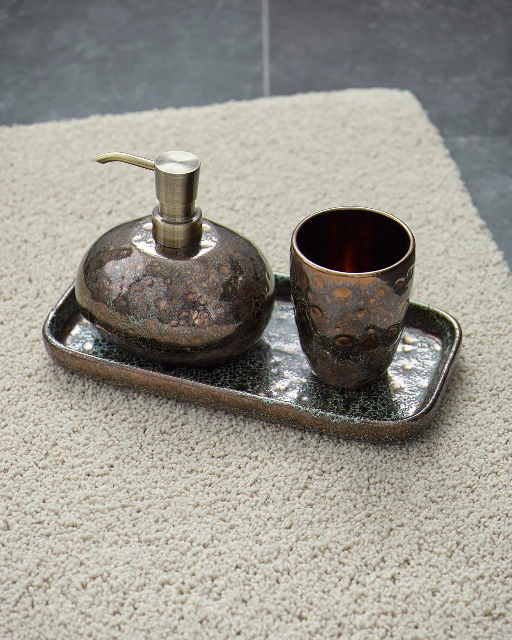 Ugo - Bicchiere porta spazzolini vintage bronze