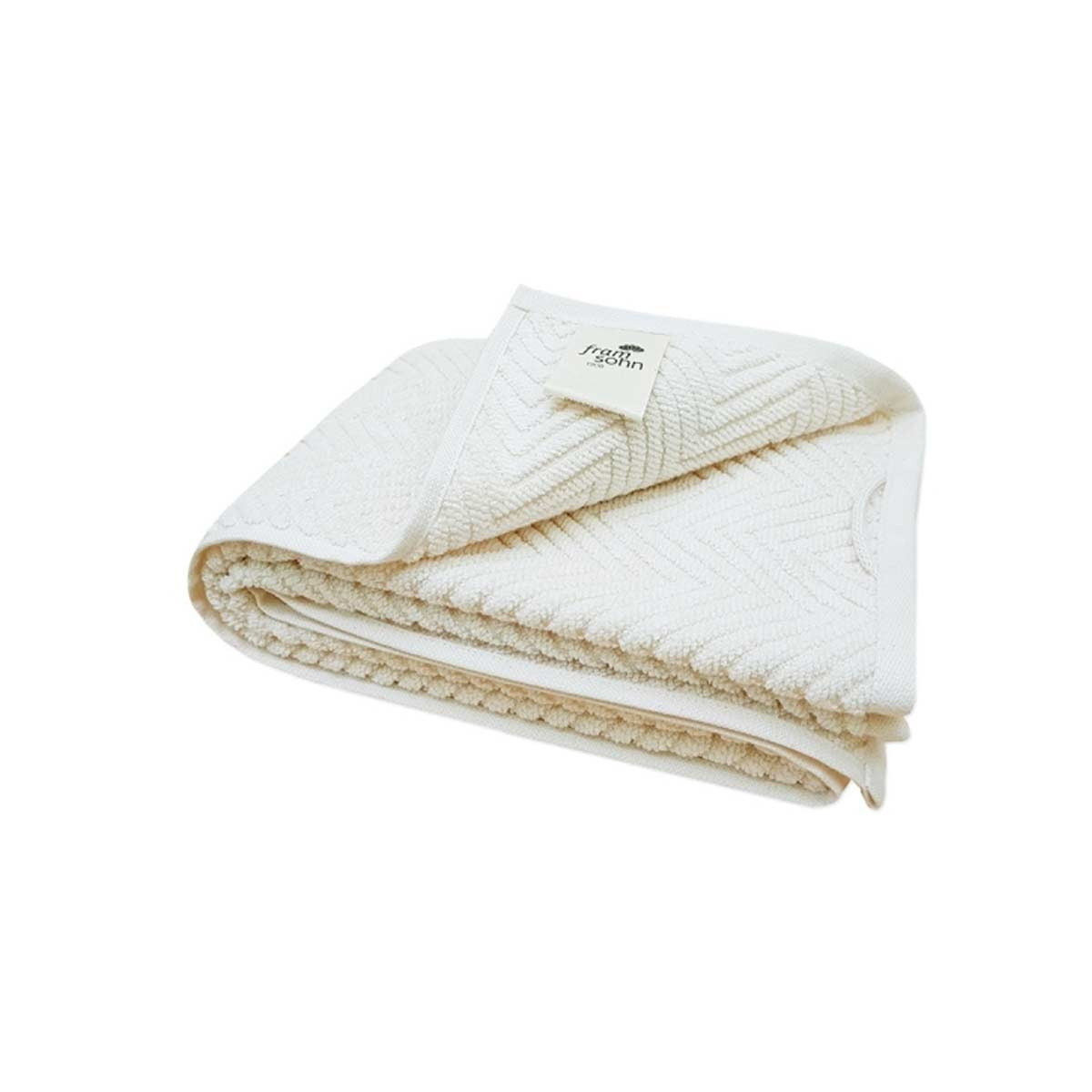 Asciugamani in cotone biologico bianco crema