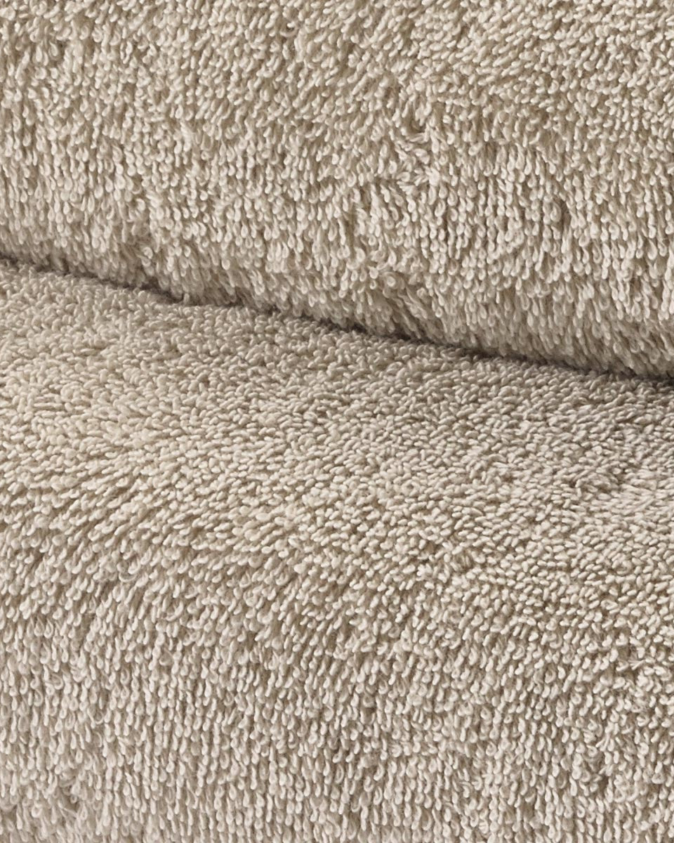 Asciugamano beige in puro cotone egiziano