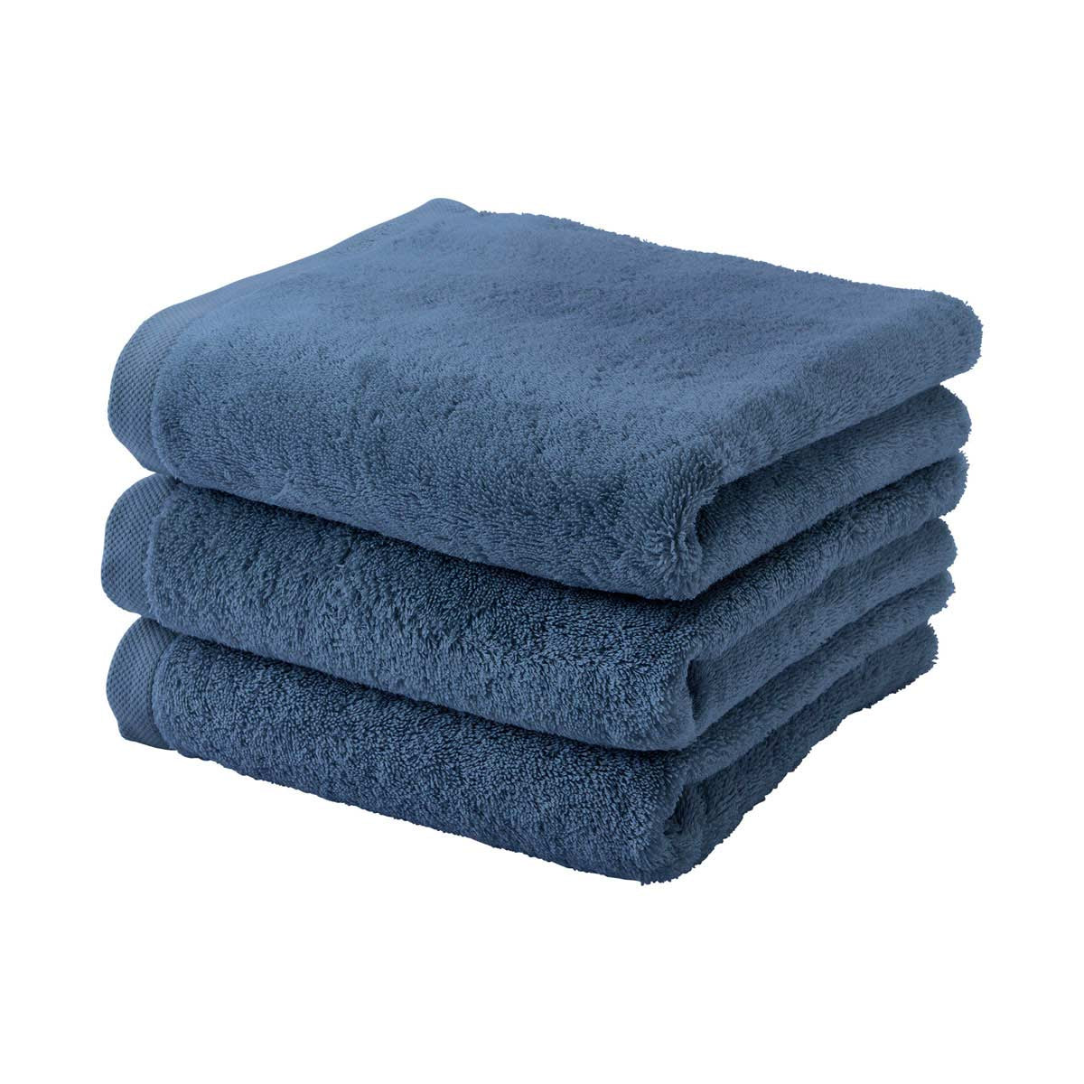 Asciugamano blu denim in cotone egiziano