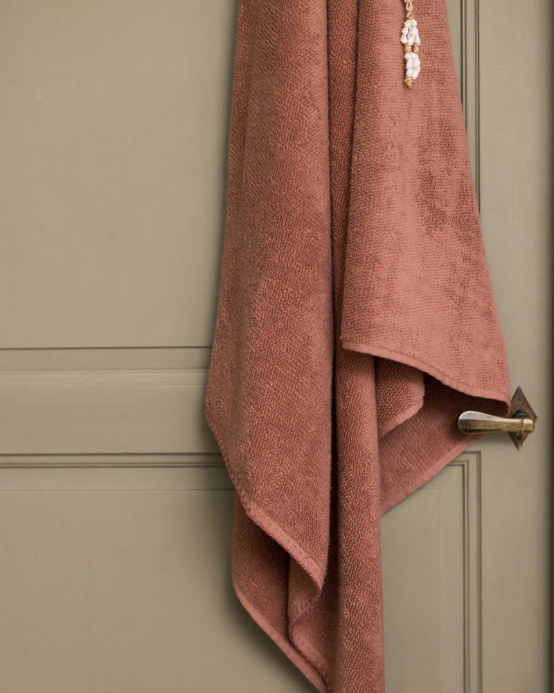 Asciugamano da bagno Bora in terracotta 90 X 150