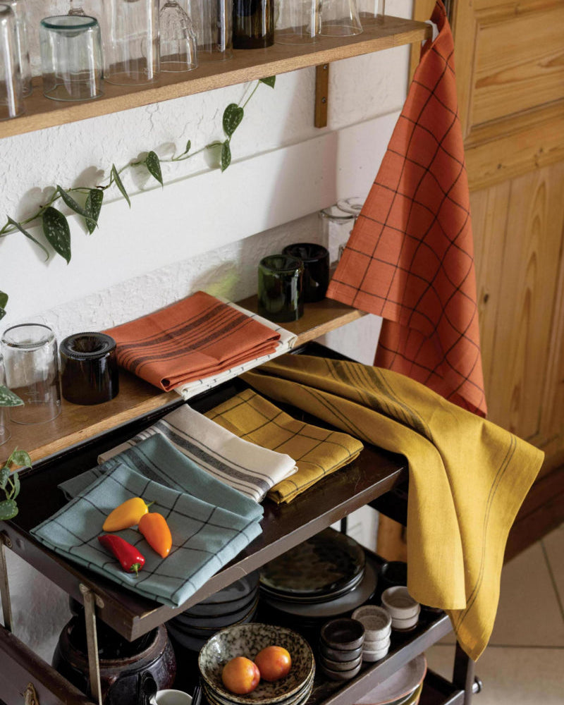 Asciugamano da cucina Metis Kilia Stripes Bronze 50 X 70