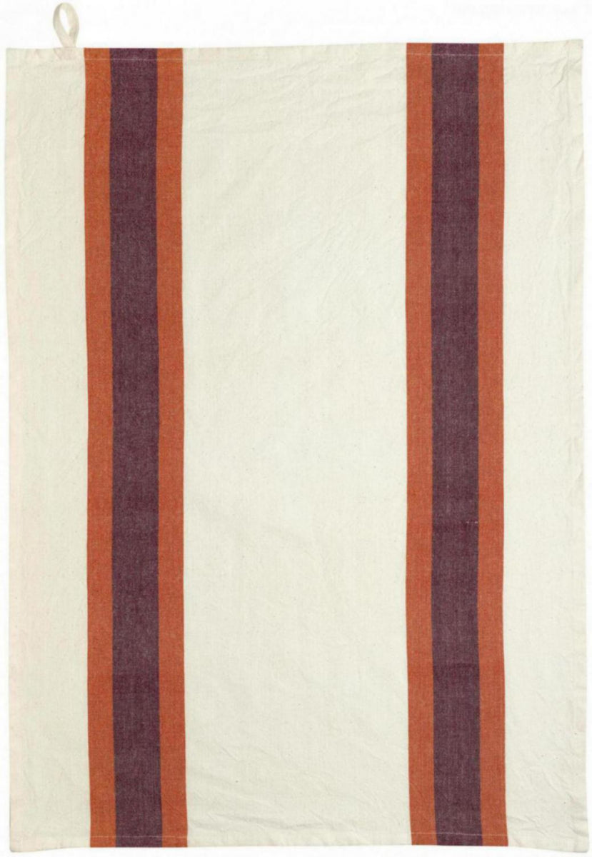 Asciugamano da cucina riciclato lavato Yuna Marmelade/Naturel 50 X 70