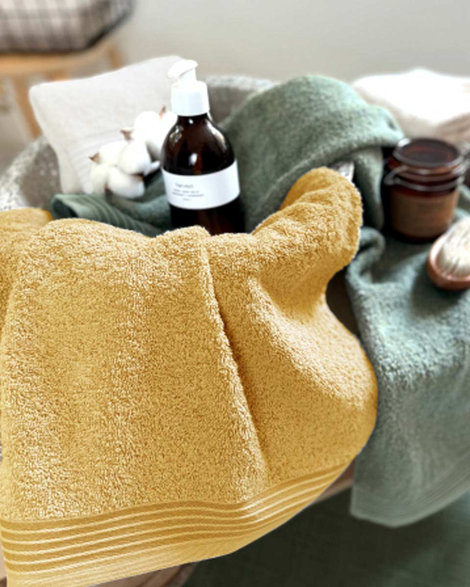 Asciugamano giallo in cotone