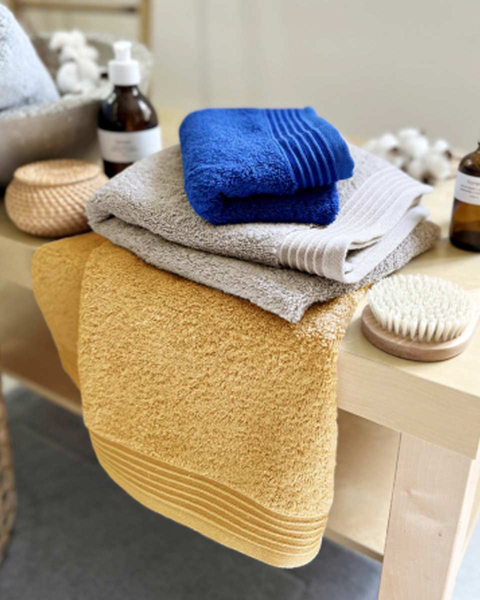 Asciugamano morbido giallo