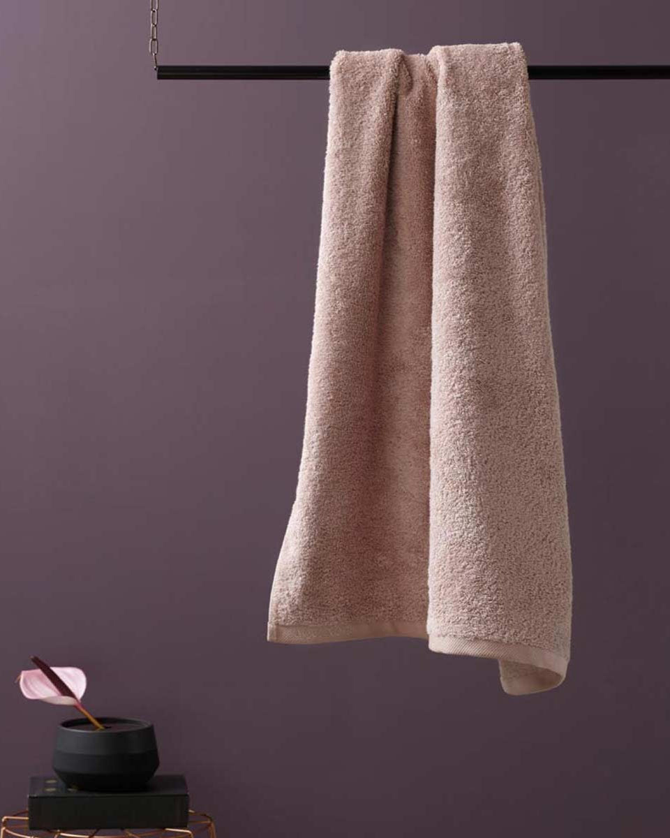 Asciugamano rosa polvere