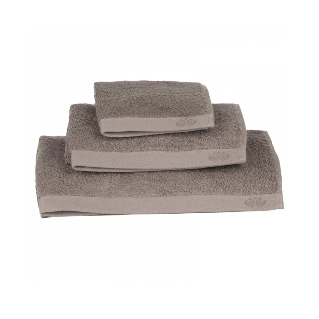 Asciugamano tortora in cotone e modal Framsohn 