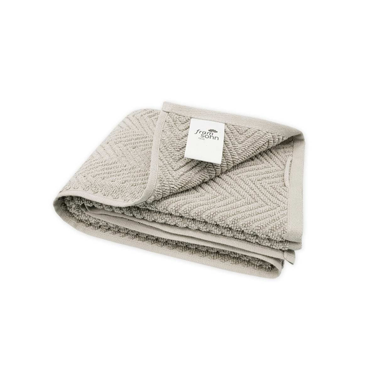 Asciugamano tortora in cotone biologico