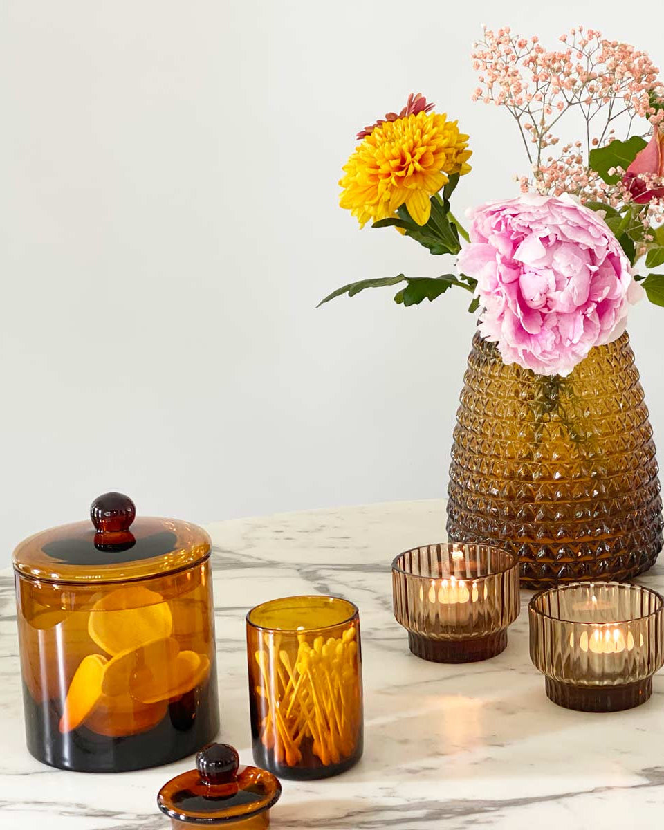 Barattoli eleganti in vetro