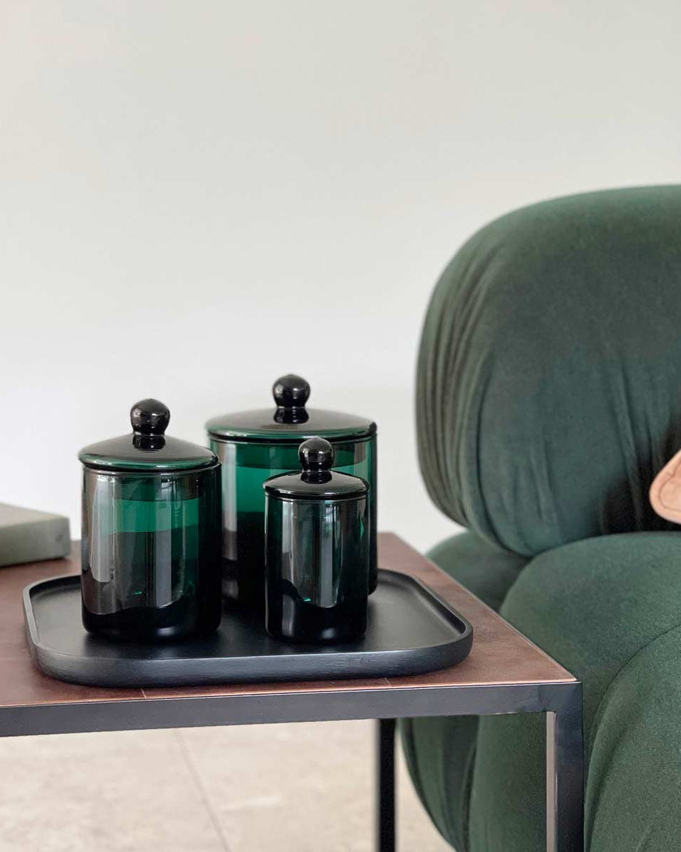 Barattoli in vetro con coperchio