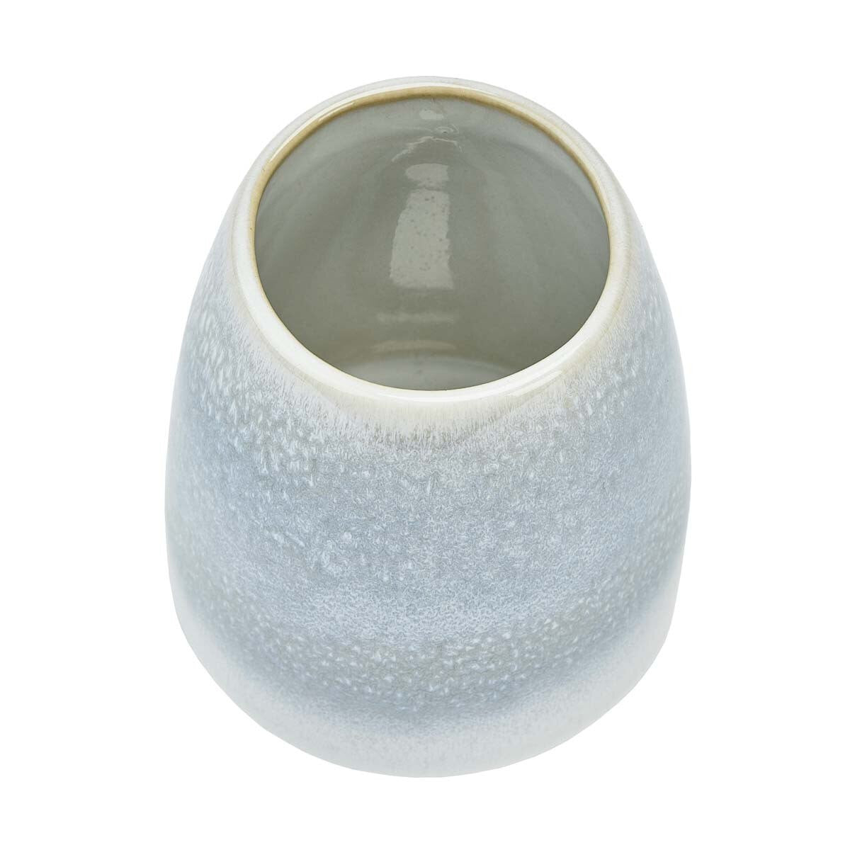 Figo Ice - bicchiere porta spazzolini azzurro in ceramica Aquanova