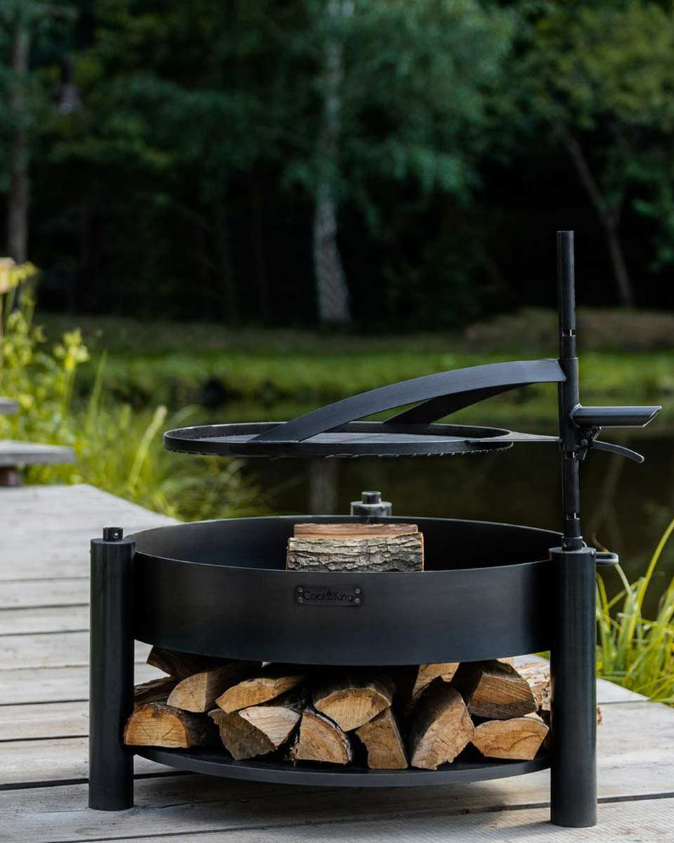 Braciere con barbecue