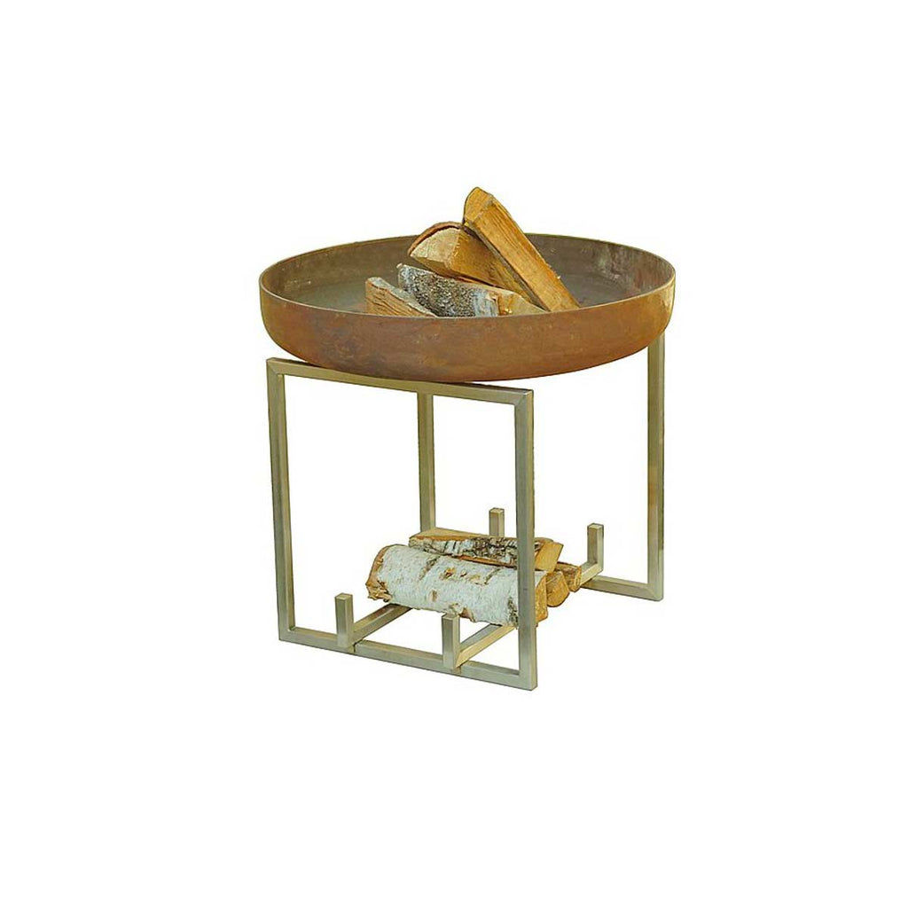 Braciere con portalegna