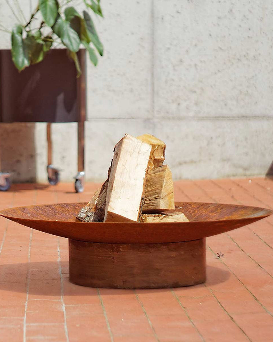 Grande braciere tondo in corten