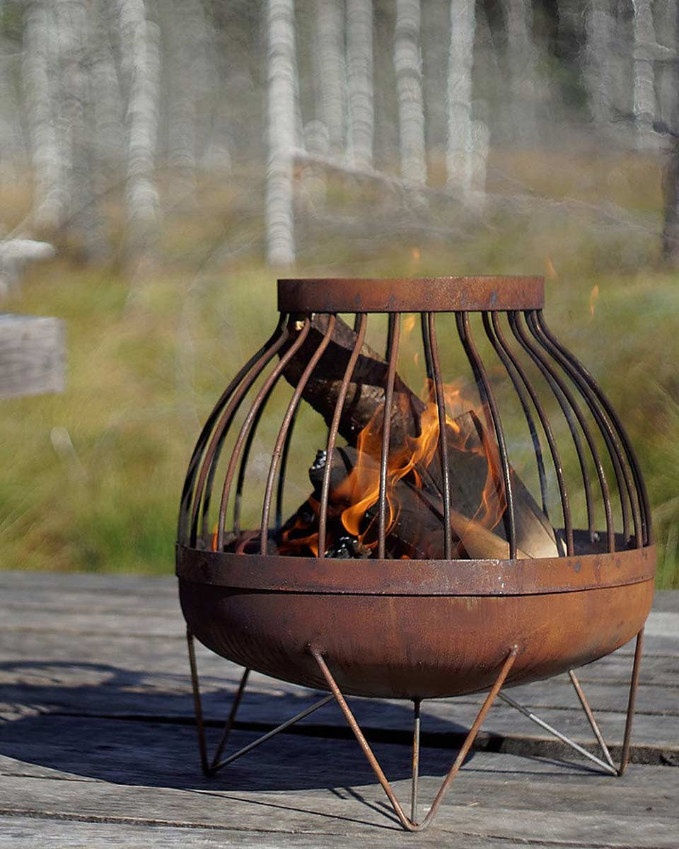 Un braciere dallo stile vintage per i tuoi spazi esterni