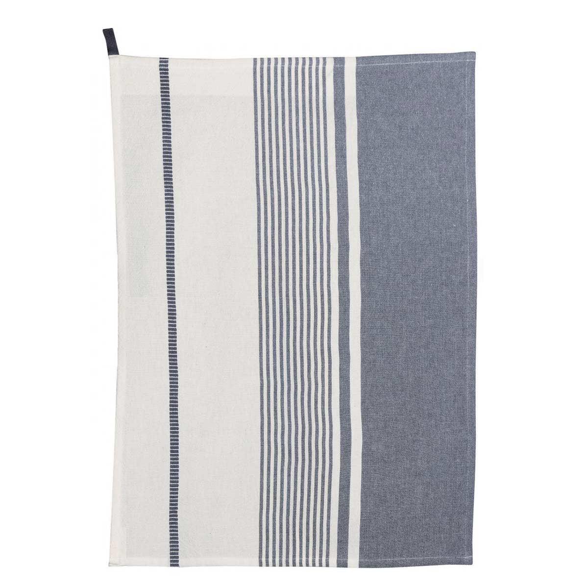 Canovaccio in cotone a righe bianche e grigie