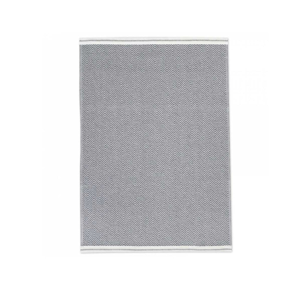 Canovaccio grigio con motivo a spina di pesce